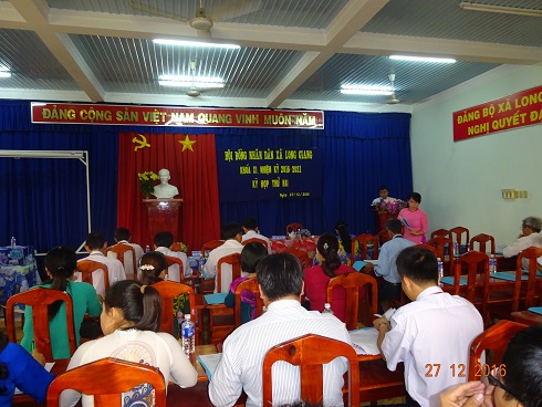 HĐND xã Long Giang : tổ chức kỳ họp thứ hai HĐND xã khóa XI, nhiệm kỳ 2016-2021
